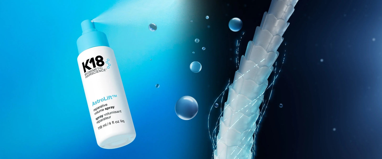 Hoe werkt de AstroLift™ volume spray?