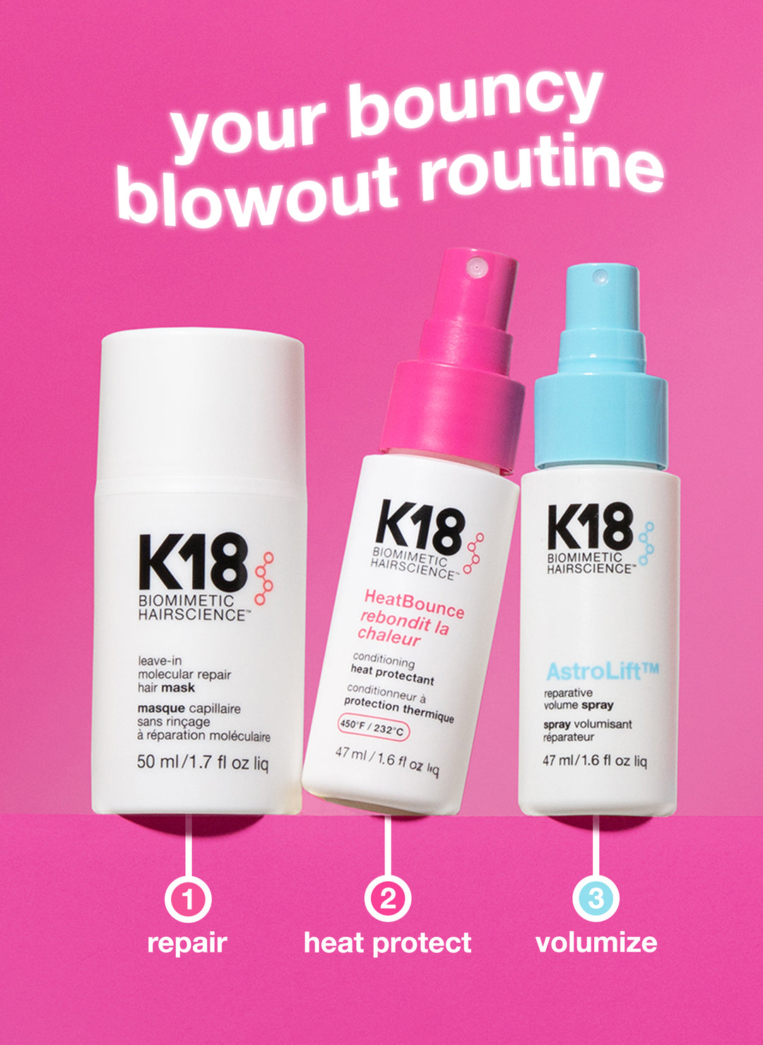 K18 Salon blow-out at home kit