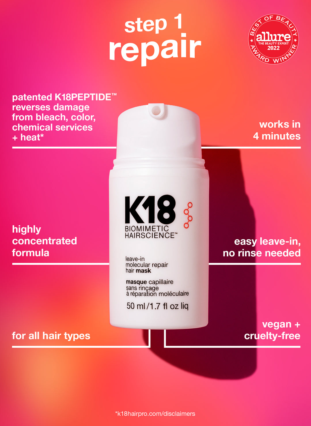 K18 Salon blow-out at home kit